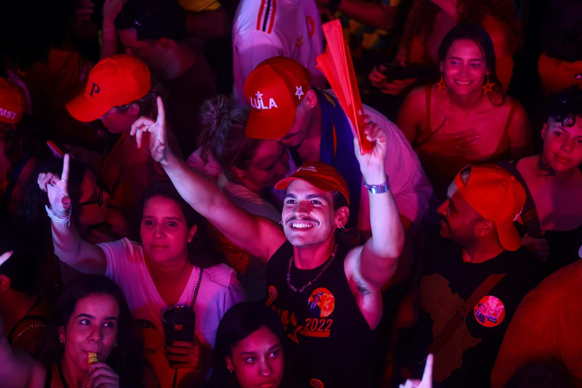 Comemoração da vitória de Lula em Brasília