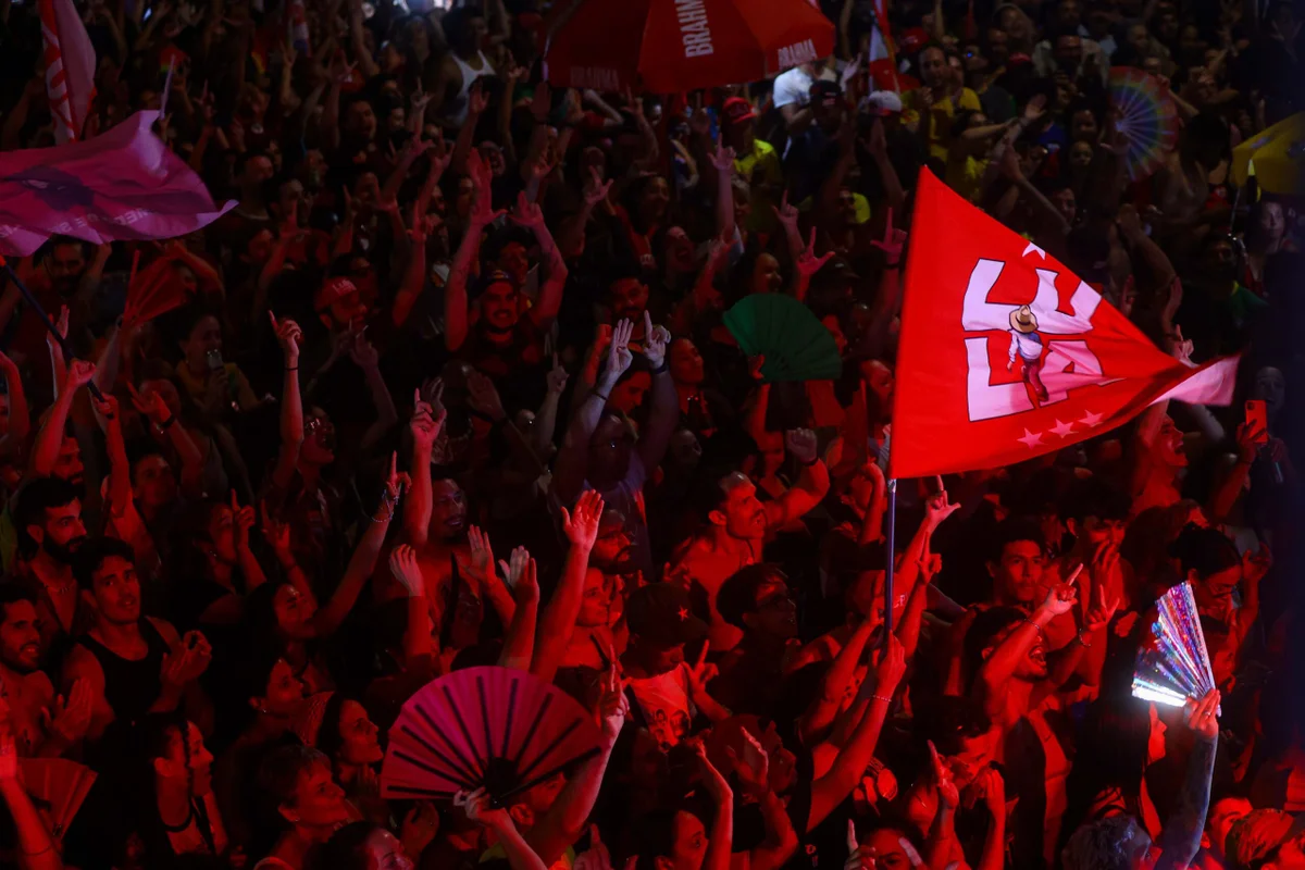 Comemoração da vitória de Lula em Brasília