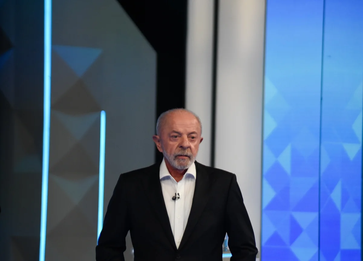Lula e Flávio no debate da Globo